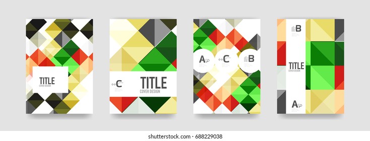 Conjunto de plantillas de portada de folletos vectores