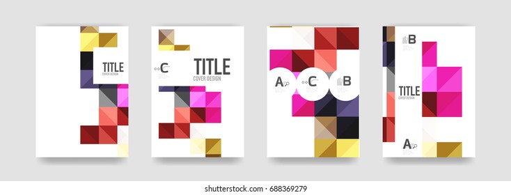 Set of vector brochure cover templates