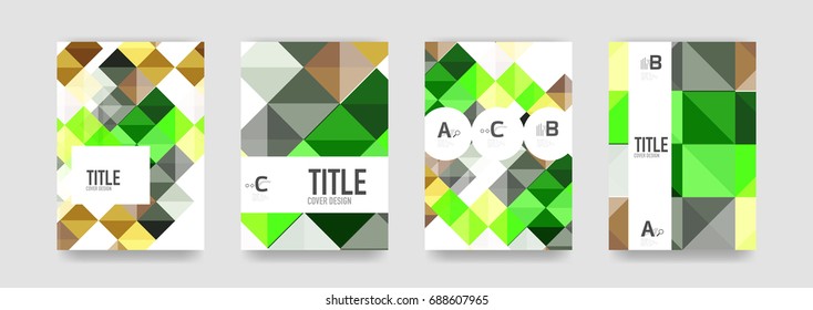Set of vector brochure cover templates