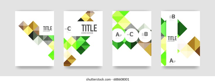 Set of vector brochure cover templates