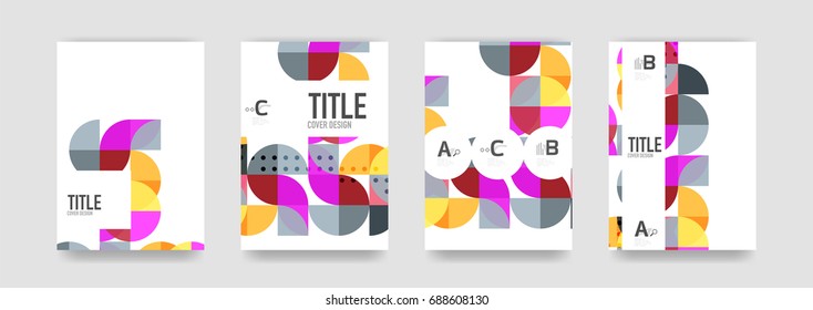 Set of vector brochure cover templates