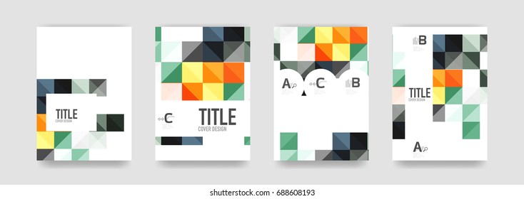 Set of vector brochure cover templates