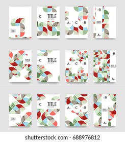 Conjunto de plantillas de portada de folletos vectores