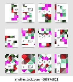 Set of vector brochure cover templates