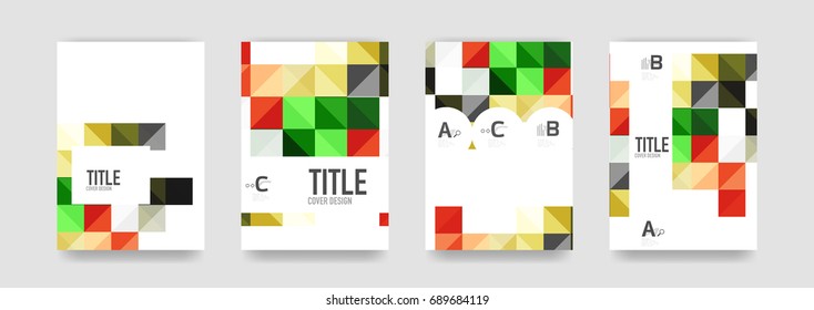 Set of vector brochure cover templates
