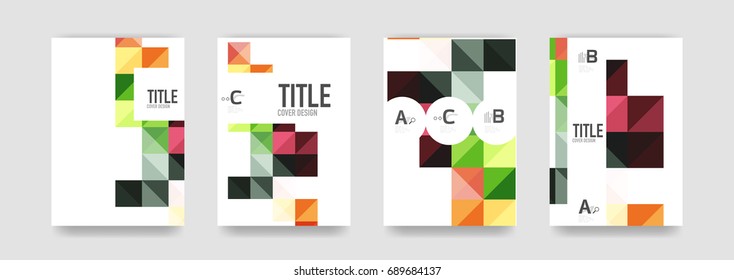Set of vector brochure cover templates