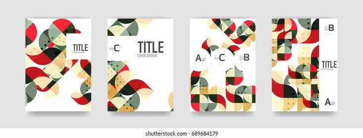 Set of vector brochure cover templates