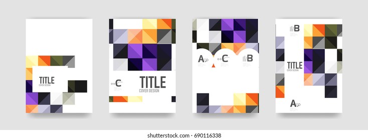Set of vector brochure cover templates