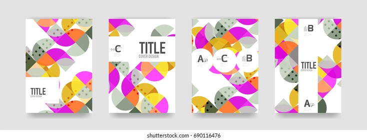 Set of vector brochure cover templates