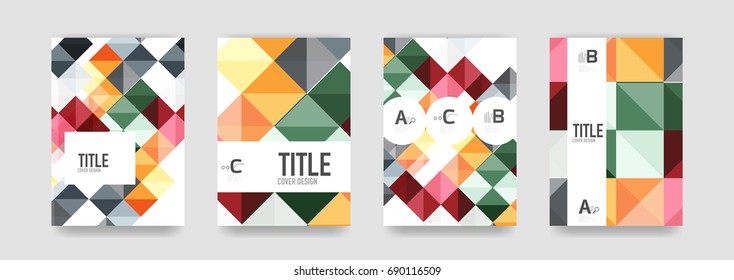 Set of vector brochure cover templates