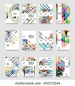 Set of vector brochure cover templates