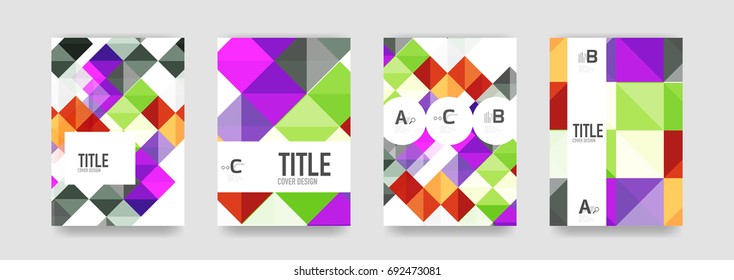 Set of vector brochure cover templates