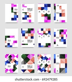 Set of vector brochure cover templates