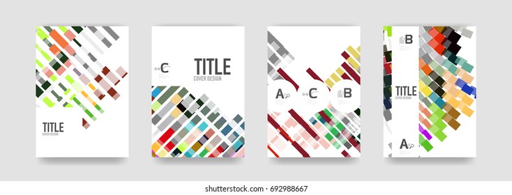 Set of vector brochure cover templates