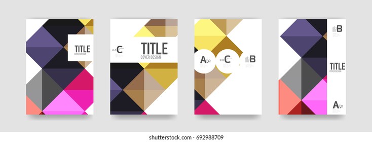 Set of vector brochure cover templates