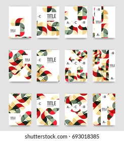 Conjunto de plantillas de portada de folletos vectores