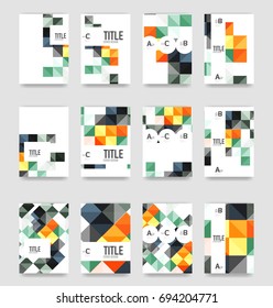 Set of vector brochure cover templates