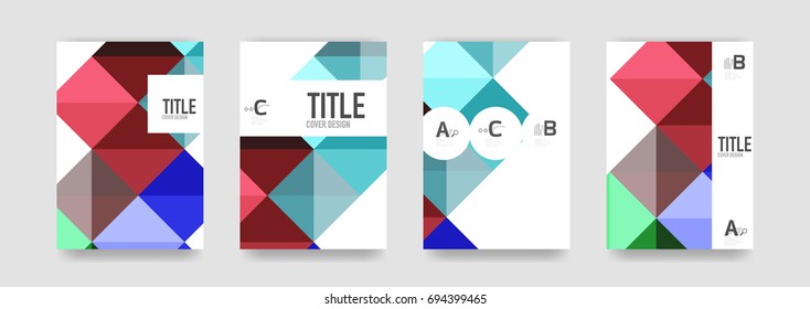 Conjunto de plantillas de portada de folletos vectores