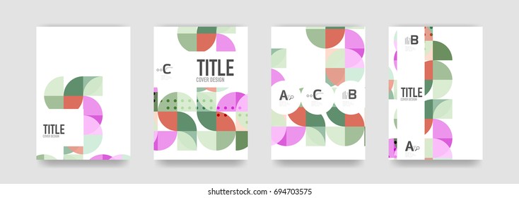 Set of vector brochure cover templates