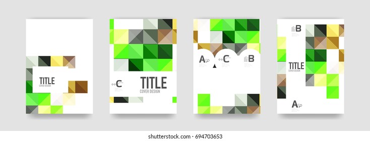 Conjunto de plantillas de portada de folletos vectores