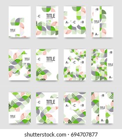 Conjunto de plantillas de portada de folletos vectores