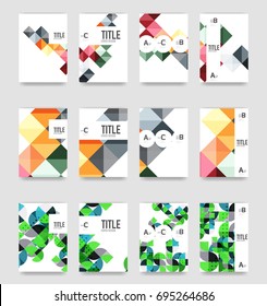 Conjunto de plantillas de portada de folletos vectores