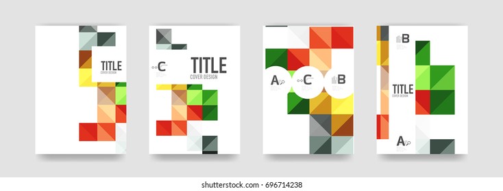 Set of vector brochure cover templates