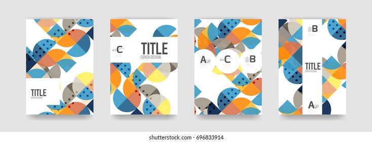 Conjunto de plantillas de portada de folletos vectores