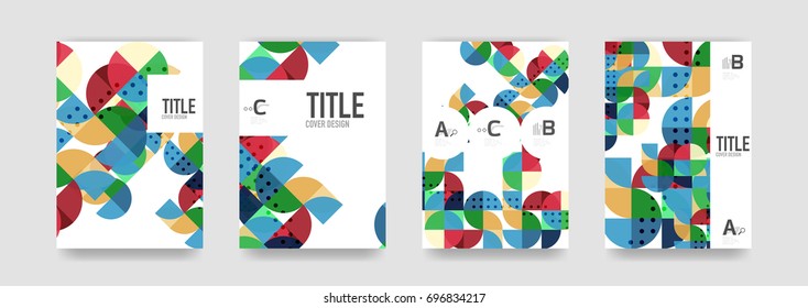 Set of vector brochure cover templates