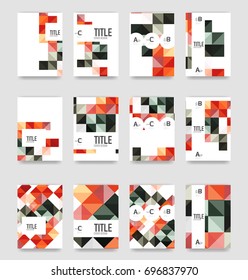 Set of vector brochure cover templates