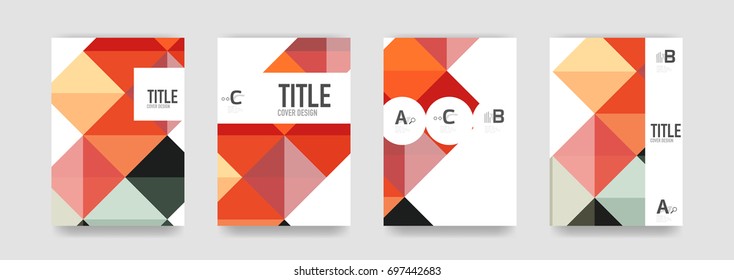 Set of vector brochure cover templates