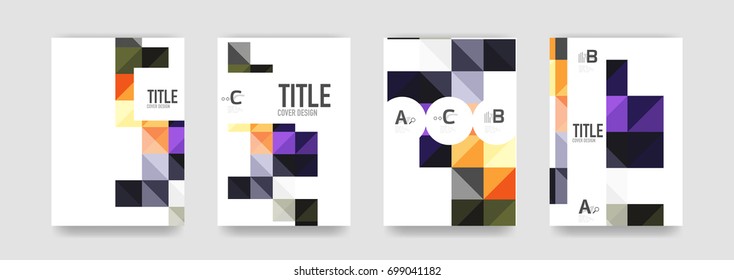 Conjunto de plantillas de portada de folletos vectores