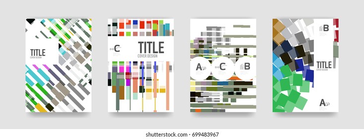 Conjunto de plantillas de portada de folletos vectores