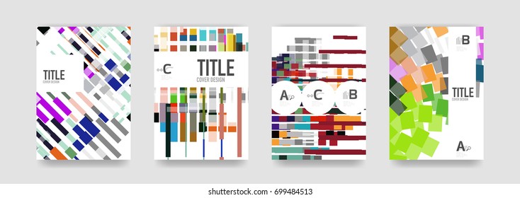 Set of vector brochure cover templates