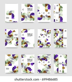 Set of vector brochure cover templates