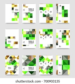 Set of vector brochure cover templates