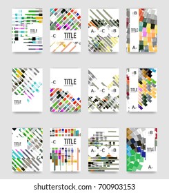 Set of vector brochure cover templates