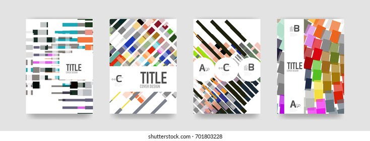 Conjunto de plantillas de portada de folletos vectores