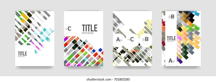 Set of vector brochure cover templates