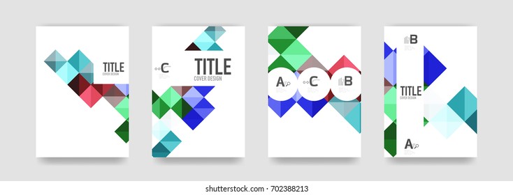Set of vector brochure cover templates
