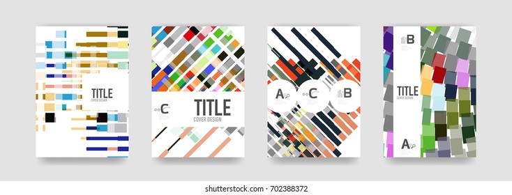Conjunto de plantillas de portada de folletos vectores
