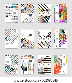 Set of vector brochure cover templates