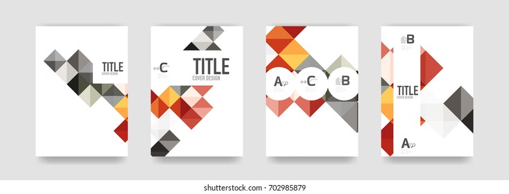 Set of vector brochure cover templates