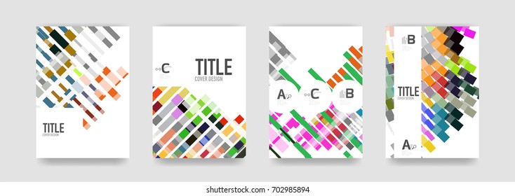 Set of vector brochure cover templates