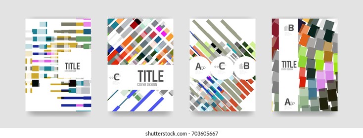 Set of vector brochure cover templates