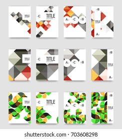 Set of vector brochure cover templates