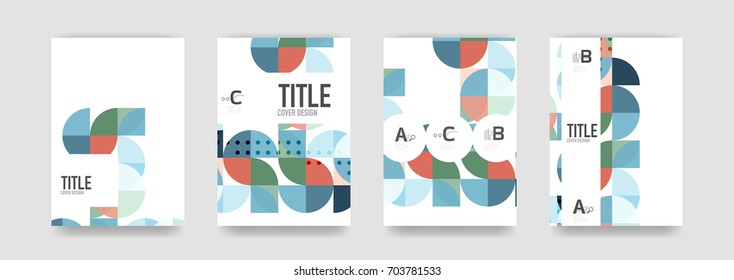 Conjunto de plantillas de portada de folletos vectores