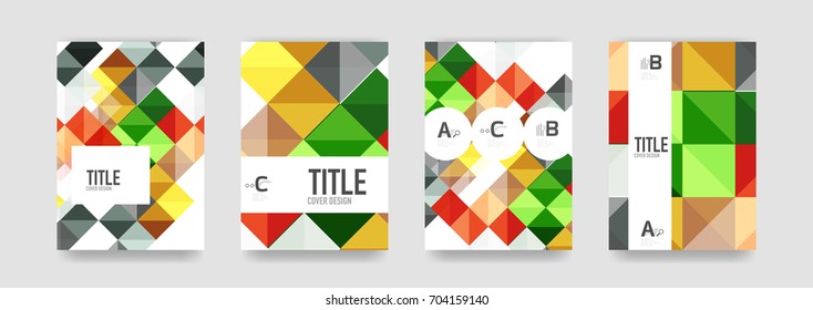 Set of vector brochure cover templates