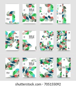 Set of vector brochure cover templates