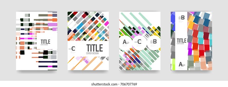 Set of vector brochure cover templates